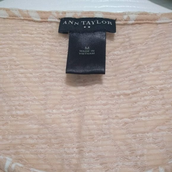 Beige Ann Taylor Peplum Top Size M - Picture 2 of 3